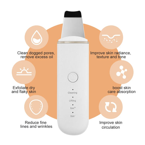 Ultrasonic Facial Skin Scrubber